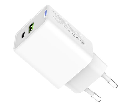 Зарядное устройство ColorWay C101E GaN Mini 45W PD PPS USB-C + USB-A QC4.0 white (CW-CHS060PD-WT), изображение 5 Зарядное устройство ColorWay C101E GaN Mini 45W PD PPS USB-C + USB-A QC4.0 white (CW-CHS060PD-WT), изображение 5