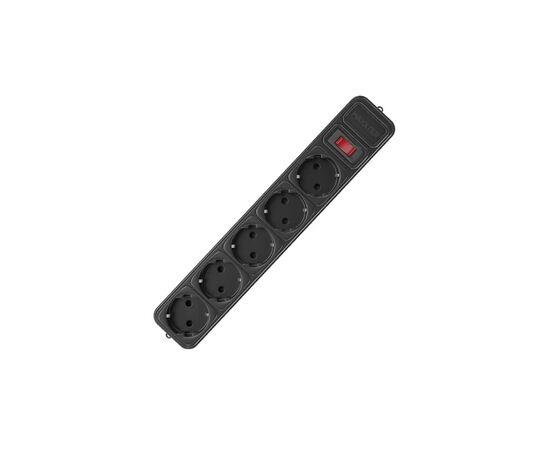 Сетевой фильтр питания Maxxter SPM5-G-15B чорний, 4.5 м кабель, 5 розеток (SPM5-G-15B), изображение 4 Сетевой фильтр питания Maxxter SPM5-G-15B чорний, 4.5 м кабель, 5 розеток (SPM5-G-15B), изображение 4
