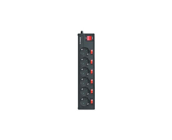 Сетевой фильтр питания REAL-EL RS-6 EXTRA 1.8m, black (EL122300001)