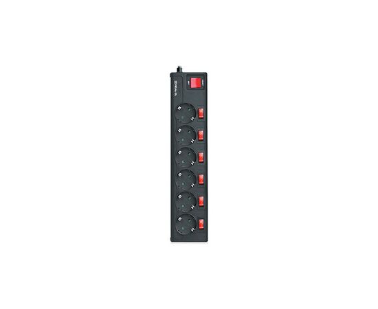 Мережевий фільтр живлення REAL-EL RS-6 EXTRA 3m, black (EL122300002)