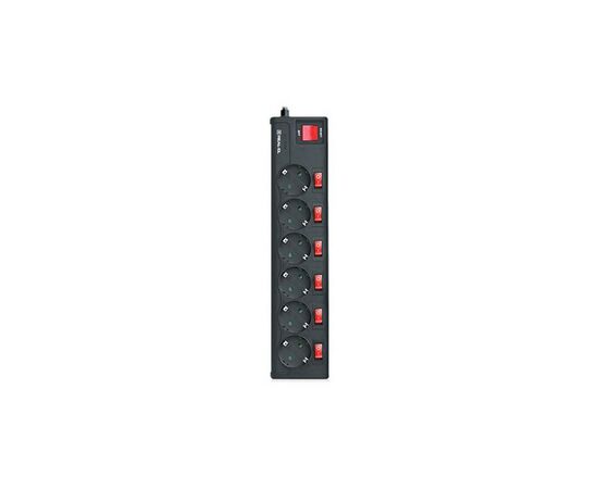 Сетевой фильтр питания REAL-EL RS-6 EXTRA 5m, black (EL122300003)