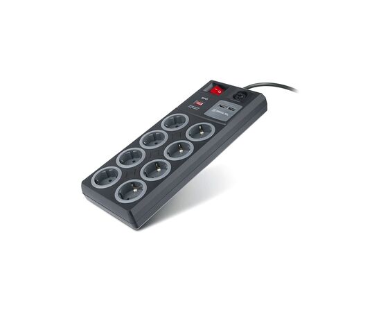 Сетевой фильтр питания REAL-EL RS-8F USB CHARGE 3m, black (EL122300004), изображение 7 Сетевой фильтр питания REAL-EL RS-8F USB CHARGE 3m, black (EL122300004), изображение 7
