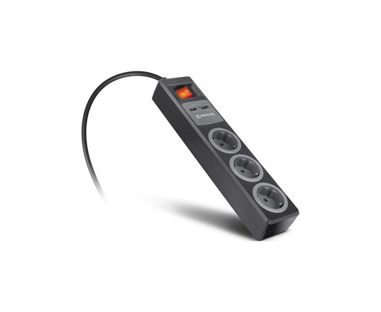 Мережевий подовжувач REAL-EL RS-3 USB CHARGE 1.8m, black (EL122500001), зображення 8 Мережевий подовжувач REAL-EL RS-3 USB CHARGE 1.8m, black (EL122500001), зображення 8