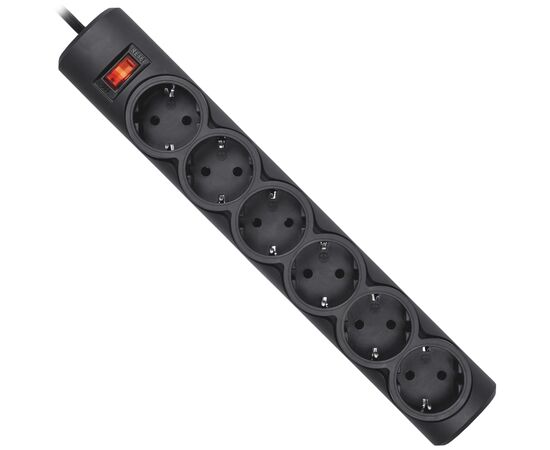 Сетевой фильтр питания Defender 153, 3 m, 6 роз, black (99495)