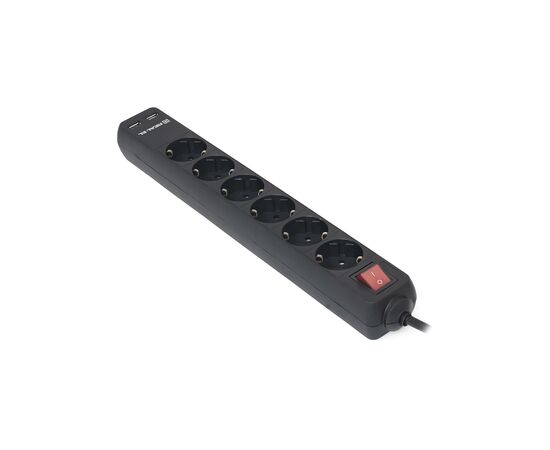 Сетевой фильтр питания REAL-EL REAL-EL RS-6 PROTECT USB, 5m, black (EL122300018), изображение 5 Сетевой фильтр питания REAL-EL REAL-EL RS-6 PROTECT USB, 5m, black (EL122300018), изображение 5