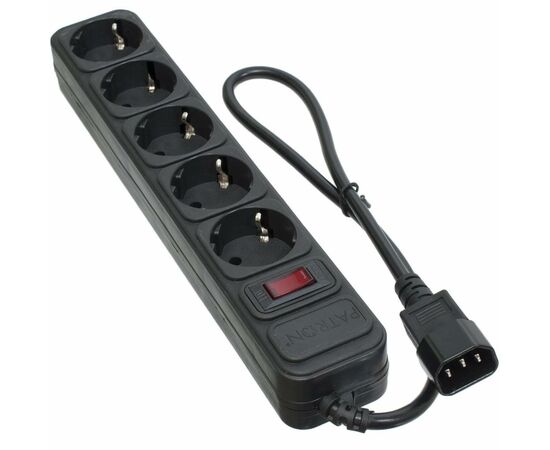 Сетевой фильтр питания Patron 0.5 m3*1mm2 (SP-1052U) 5 розеток BLACK (EXT-PN-SP-1052U)