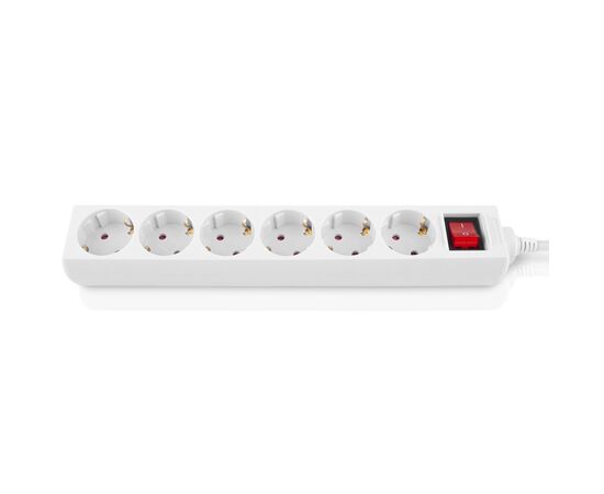 Сетевой фильтр питания REAL-EL RS-6 Protect M 1.8m, white (EL122300031)