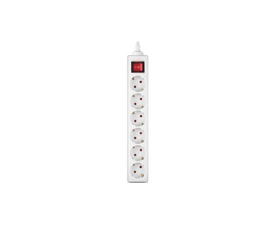 Сетевой фильтр питания REAL-EL RS-6 Protect M 3m, white (EL122300033), изображение 2 Сетевой фильтр питания REAL-EL RS-6 Protect M 3m, white (EL122300033), изображение 2