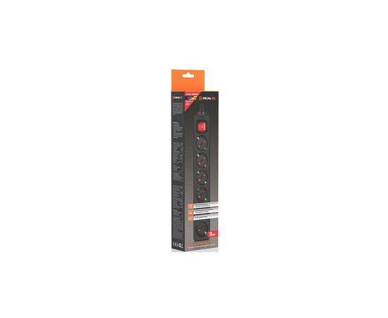 Сетевой фильтр питания REAL-EL RS-6 Protect M 5m, black (EL122300036), изображение 11 Сетевой фильтр питания REAL-EL RS-6 Protect M 5m, black (EL122300036), изображение 11