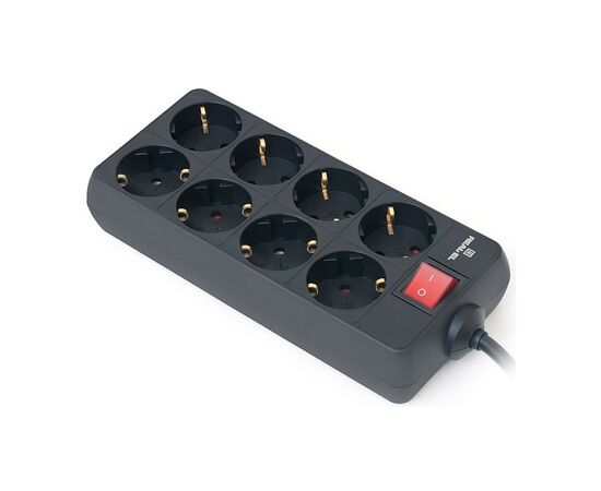 Мережевий фільтр живлення REAL-EL RS-8 Protect 5m, black (EL122300024)