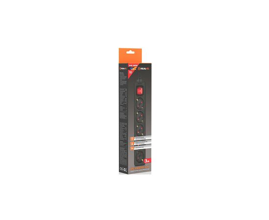 Сетевой фильтр питания REAL-EL RS-Protect M 3m, black (EL122300028), изображение 11 Сетевой фильтр питания REAL-EL RS-Protect M 3m, black (EL122300028), изображение 11