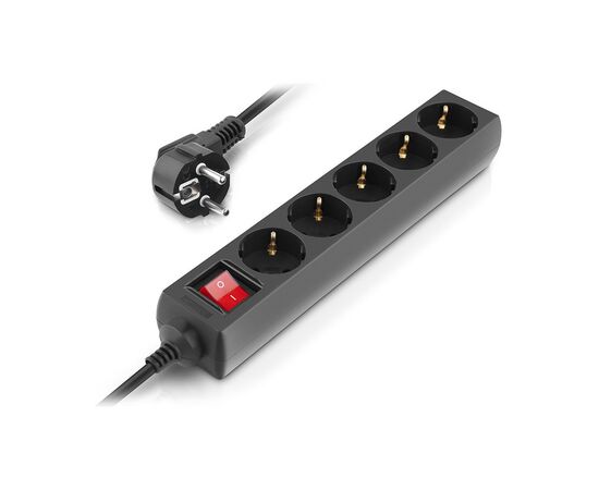 Сетевой фильтр питания REAL-EL RS-Protect M 3m, black (EL122300028), изображение 5 Сетевой фильтр питания REAL-EL RS-Protect M 3m, black (EL122300028), изображение 5