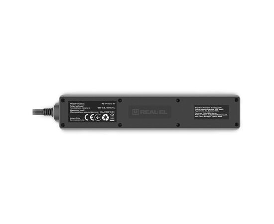 Сетевой фильтр питания REAL-EL RS-Protect M 3m, black (EL122300028), изображение 6 Сетевой фильтр питания REAL-EL RS-Protect M 3m, black (EL122300028), изображение 6