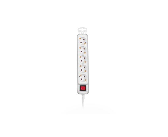 Сетевой удлинитель 2E 5XSchuko з вимикачем,1.5м, white (2E-U05ESM1.5), изображение 2 Сетевой удлинитель 2E 5XSchuko з вимикачем,1.5м, white (2E-U05ESM1.5), изображение 2