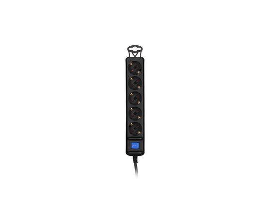 Сетевой удлинитель 2E 5XSchuko з вимикачем, 5м, black (2E-U05ES15M5BK), изображение 2 Сетевой удлинитель 2E 5XSchuko з вимикачем, 5м, black (2E-U05ES15M5BK), изображение 2