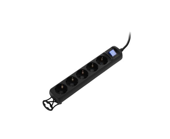 Сетевой удлинитель 2E 5XSchuko з вимикачем, 5м, black (2E-U05ES15M5BK), изображение 3 Сетевой удлинитель 2E 5XSchuko з вимикачем, 5м, black (2E-U05ES15M5BK), изображение 3