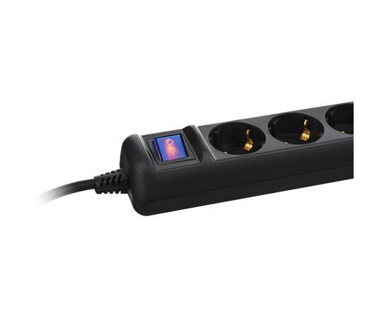 Сетевой удлинитель 2E 5XSchuko з вимикачем, 5м, black (2E-U05ES15M5BK), изображение 6 Сетевой удлинитель 2E 5XSchuko з вимикачем, 5м, black (2E-U05ES15M5BK), изображение 6