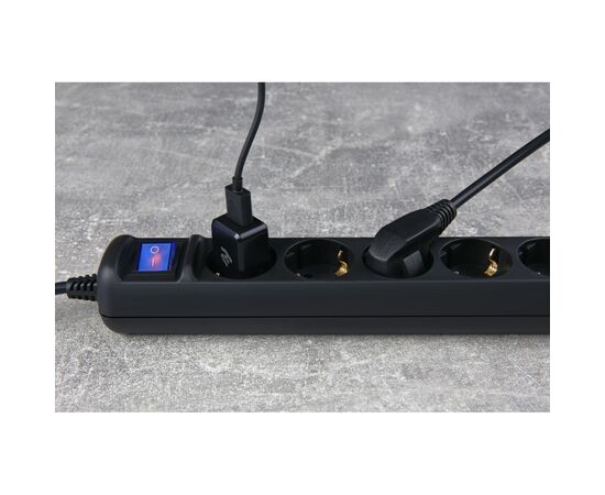 Сетевой удлинитель 2E 5XSchuko з вимикачем, 5м, black (2E-U05ES15M5BK), изображение 7 Сетевой удлинитель 2E 5XSchuko з вимикачем, 5м, black (2E-U05ES15M5BK), изображение 7