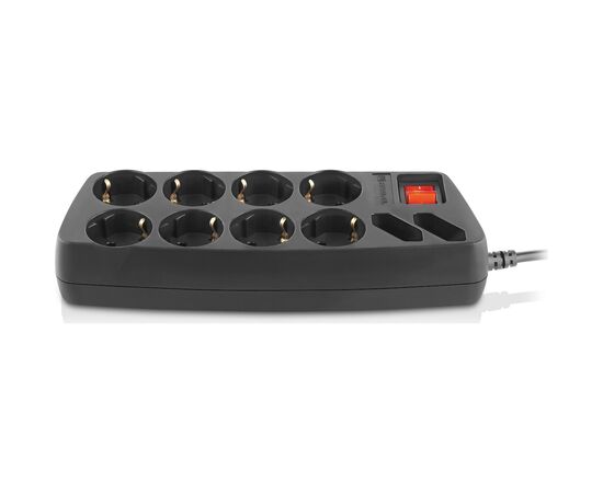 Сетевой фильтр питания REAL-EL REAL-EL RS-10 Protect, 1.8m, black (EL122300038), изображение 4 Сетевой фильтр питания REAL-EL REAL-EL RS-10 Protect, 1.8m, black (EL122300038), изображение 4
