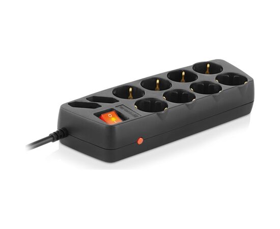 Сетевой фильтр питания REAL-EL REAL-EL RS-10 Protect, 1.8m, black (EL122300038), изображение 6 Сетевой фильтр питания REAL-EL REAL-EL RS-10 Protect, 1.8m, black (EL122300038), изображение 6