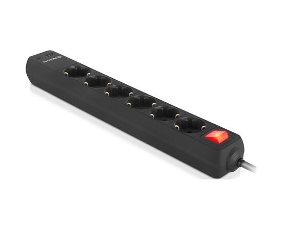Сетевой фильтр питания REAL-EL RS-PROTECT 605 3m, black (EL122300041), изображение 3 Сетевой фильтр питания REAL-EL RS-PROTECT 605 3m, black (EL122300041), изображение 3