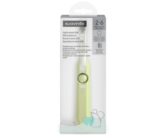 Детская зубная щетка Suavinex від 2 до 6 років, STAGE 2, зелена (403014), изображение 4