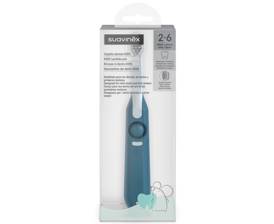 Детская зубная щетка Suavinex від 2 до 6 років, STAGE 2, синя (403015), изображение 5