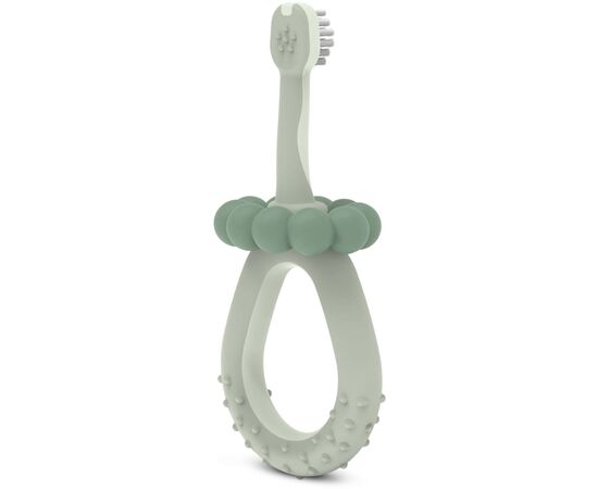 Детская зубная щетка Suavinex STAGE 1 з масажером від 0 до 2 років, зелена (403011), изображение 2