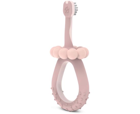 Детская зубная щетка Suavinex STAGE 1 з масажером від 0 до 2 років, рожева (403013), изображение 2