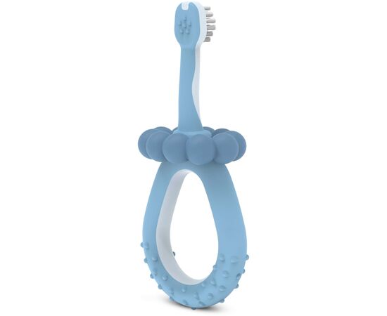 Детская зубная щетка Suavinex STAGE 1 з масажером від 0 до 2 років, синя (403012), изображение 2