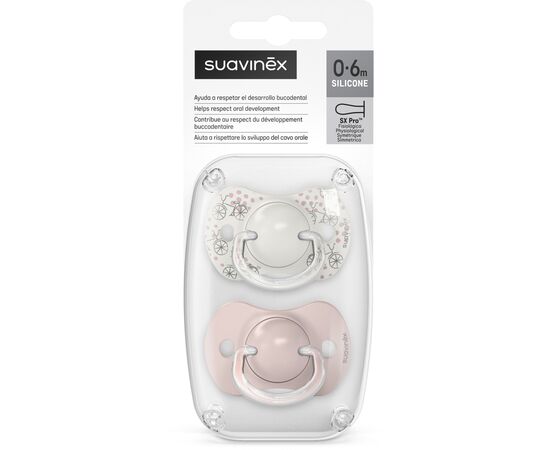 Пустышка Suavinex A walk in the park фізіологічна 2 шт 0-6 місяців, рожева (308269), изображение 5 Пустышка Suavinex A walk in the park фізіологічна 2 шт 0-6 місяців, рожева (308269), изображение 5