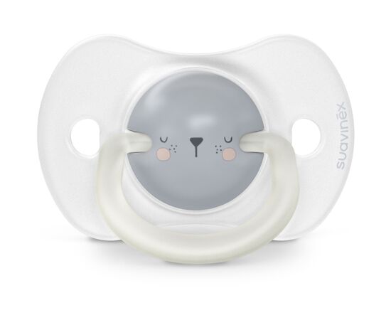 Пустышка Suavinex фізіологочна, 2 шт. 0-6 місяців, нічна/ведмедик (308212), изображение 3 Пустышка Suavinex фізіологочна, 2 шт. 0-6 місяців, нічна/ведмедик (308212), изображение 3