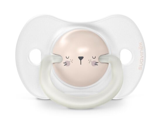 Пустышка Suavinex фізіологочна, 2 шт. 0-6 місяців, нічна/кролик (308214), изображение 3