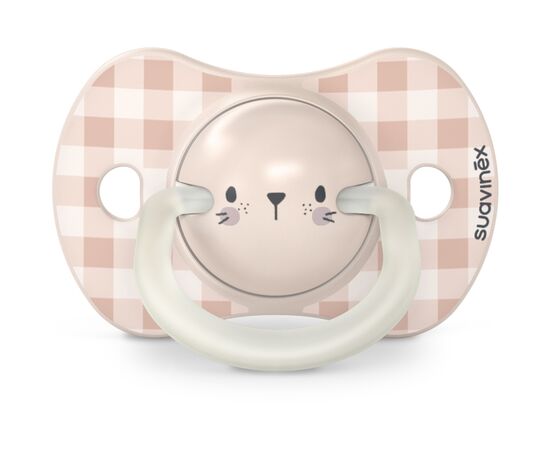 Пустышка Suavinex фізіологочна, 2 шт. 0-6 місяців, нічна/кролик (308214), изображение 4