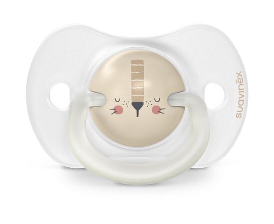 Пустышка Suavinex фізіологочна 2 шт. 0-6 місяців,нічна/лев (308211), изображение 3 Пустышка Suavinex фізіологочна 2 шт. 0-6 місяців,нічна/лев (308211), изображение 3