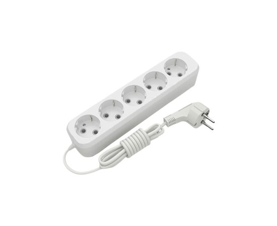 Мережевий подовжувач Electrum C-ES-1792 2.0m 5 роз, white (C-ES-1792)