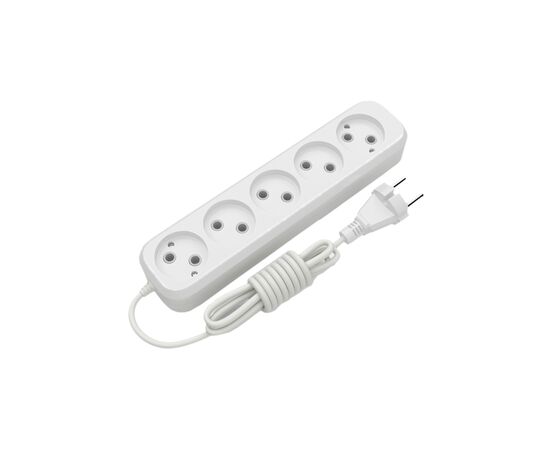 Мережевий подовжувач Electrum C-ES-1817 5.0m 5 роз, white (C-ES-1817)