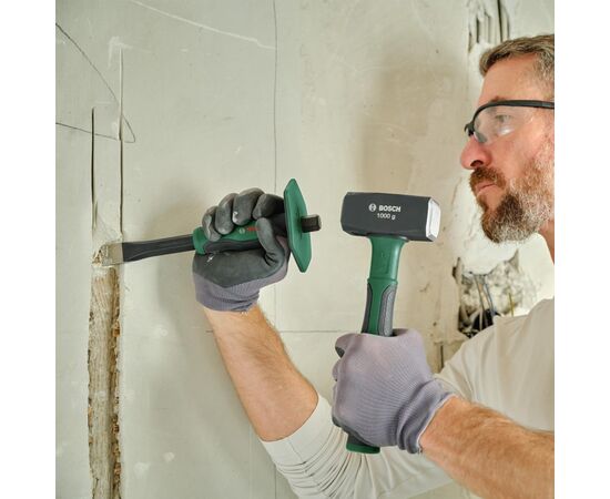 Зубило Bosch плоское, 250x102x81мм, защита руки, CrV (1.600.A02.ZA5), изображение 2 Зубило Bosch плоское, 250x102x81мм, защита руки, CrV (1.600.A02.ZA5), изображение 2
