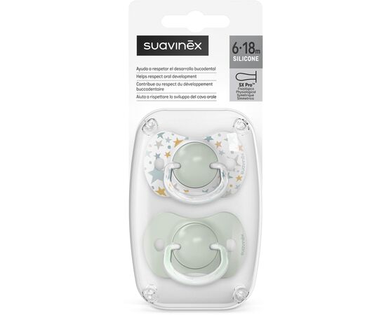 Пустышка Suavinex Dreams фізіологічна 2 шт, 6-18 місяців, зелена (308275), изображение 5
