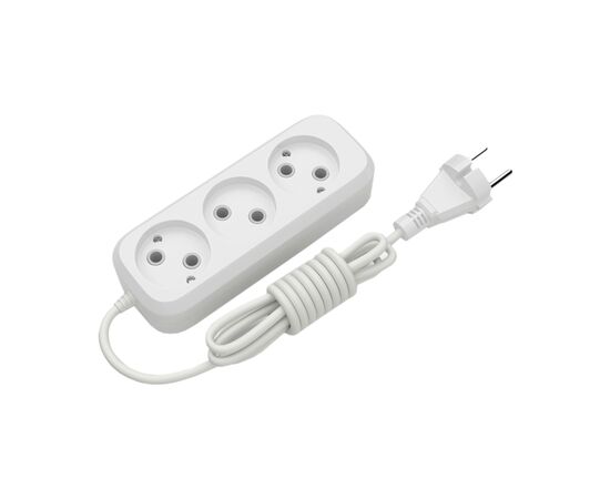 Сетевой удлинитель Electrum C-ES-1786 3.0m, 3 роз, white (C-ES-1786)