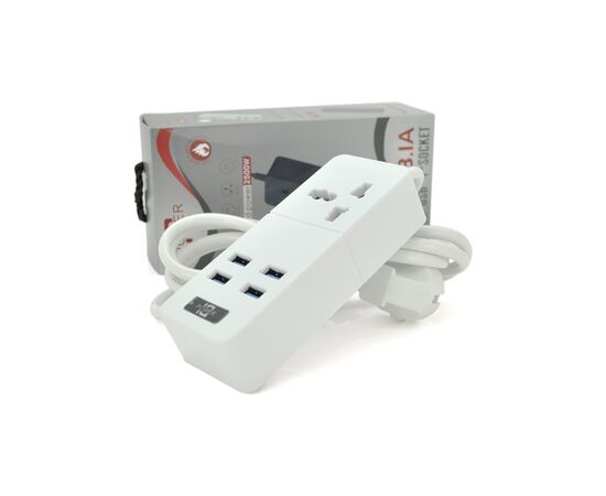 Сетевой фильтр питания Voltronic TВ-Т06, 1роз, 4*USB White (ТВ-Т06-White), изображение 2 Сетевой фильтр питания Voltronic TВ-Т06, 1роз, 4*USB White (ТВ-Т06-White), изображение 2