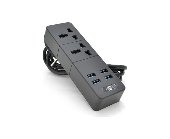 Мережевий фільтр живлення Voltronic TВ-Т07, 2роз, 4*USB Black (ТВ-Т07-Black)