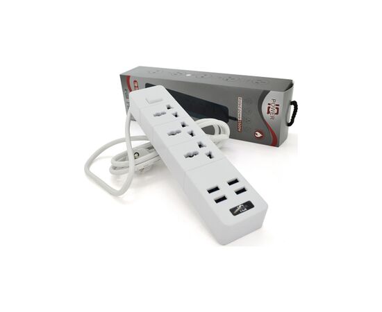 Сетевой фильтр питания Voltronic TВ-Т08, 3роз, 4*USB White (ТВ-Т08-White), изображение 2 Сетевой фильтр питания Voltronic TВ-Т08, 3роз, 4*USB White (ТВ-Т08-White), изображение 2