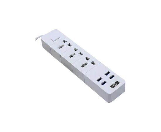 Сетевой фильтр питания Voltronic TВ-Т08, 3роз, 4*USB White (ТВ-Т08-White)