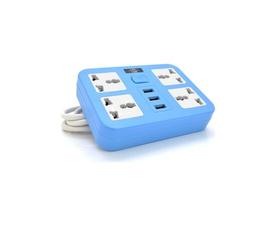 Сетевой фильтр питания Voltronic TВ-Т15, 4роз, 3*USB Blue (ТВ-Т15-Blue)