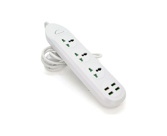 Сетевой фильтр питания Voltronic TВ-Т16, 4роз, 3*USB White (ТВ-Т16-White)