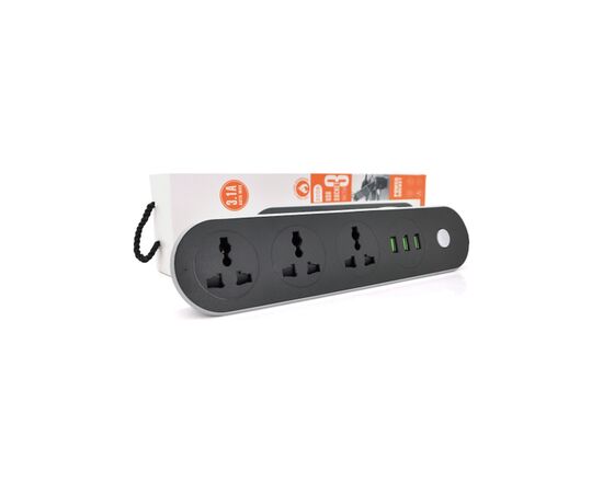 Сетевой фильтр питания Voltronic TВ-Т56, 3роз, 3*USB Black (ТВ-Т56-Black), изображение 2 Сетевой фильтр питания Voltronic TВ-Т56, 3роз, 3*USB Black (ТВ-Т56-Black), изображение 2