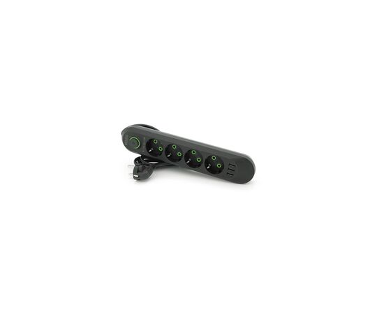 Сетевой фильтр питания Voltronic F04U, 4роз EU, 3*USB Black (F04U-Black), изображение 3 Сетевой фильтр питания Voltronic F04U, 4роз EU, 3*USB Black (F04U-Black), изображение 3
