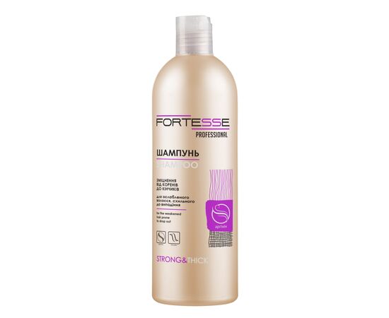 Шампунь Fortesse Professional Strong & Thick Укрепляющий Для ослабленных волос, склонных к выпадению 400 мл (4823115501561)