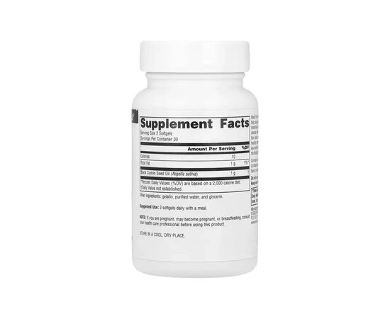 Травы Source Naturals Масло черного тмина, Black Seed Oil, 60 гелевых капсул (SNS-02756), изображение 2